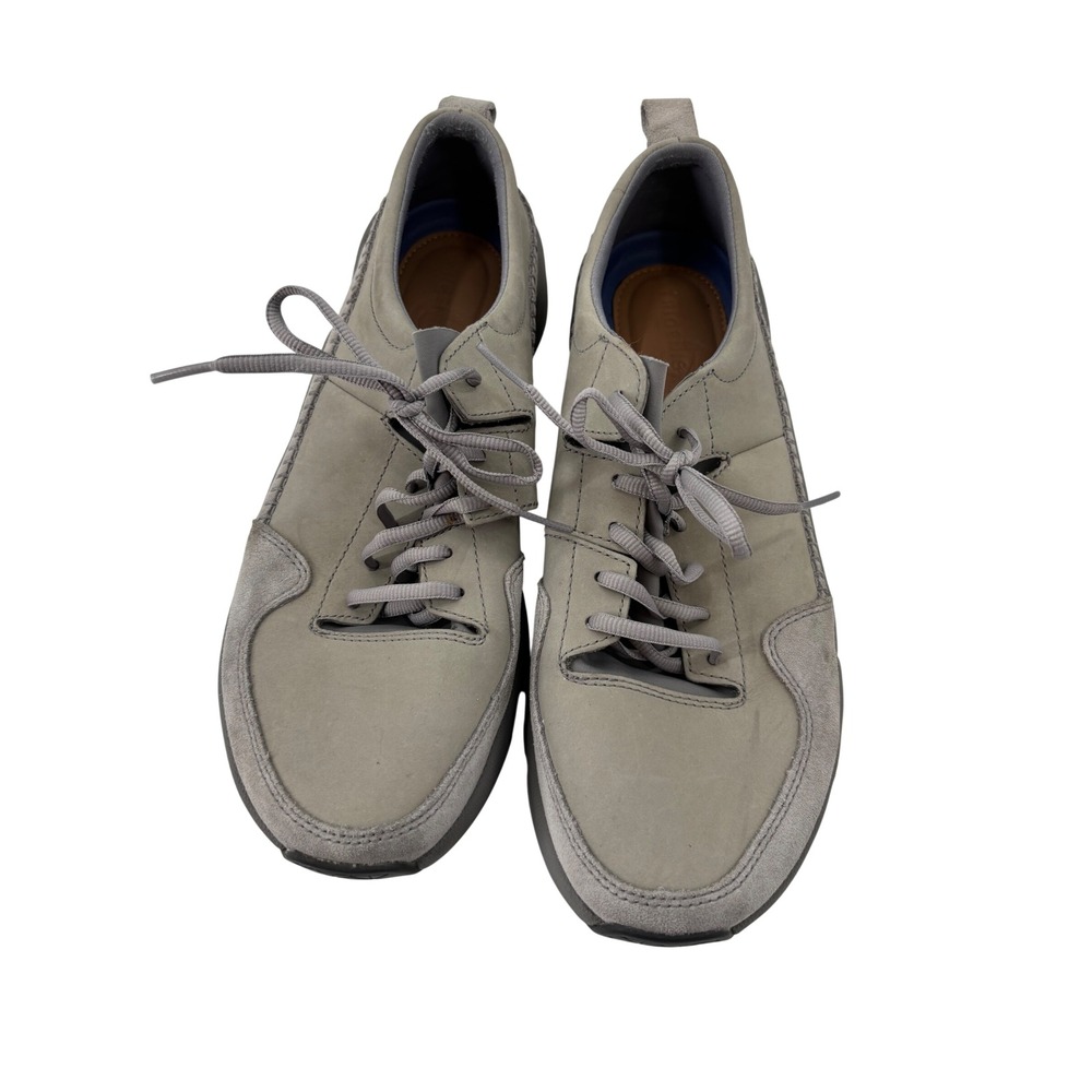 Clarks Triken Active Grey Leather Sneakers Mens 11